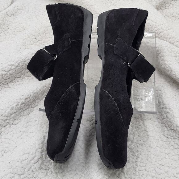 Footprints Birkenstock Pittsburgh Mary Jane Shoes Black Suede size EU 42 US 11.5 - Picture 4 of 7